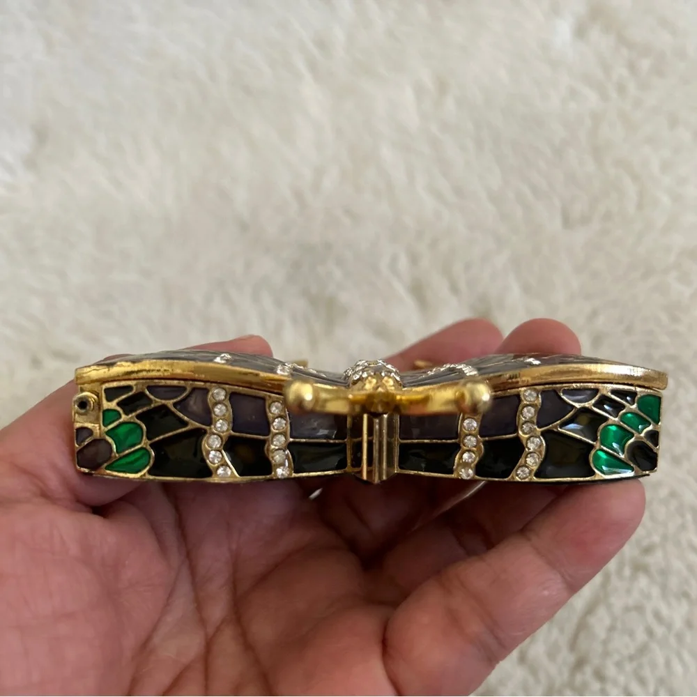 Vintage jeweled butterfly trinket box